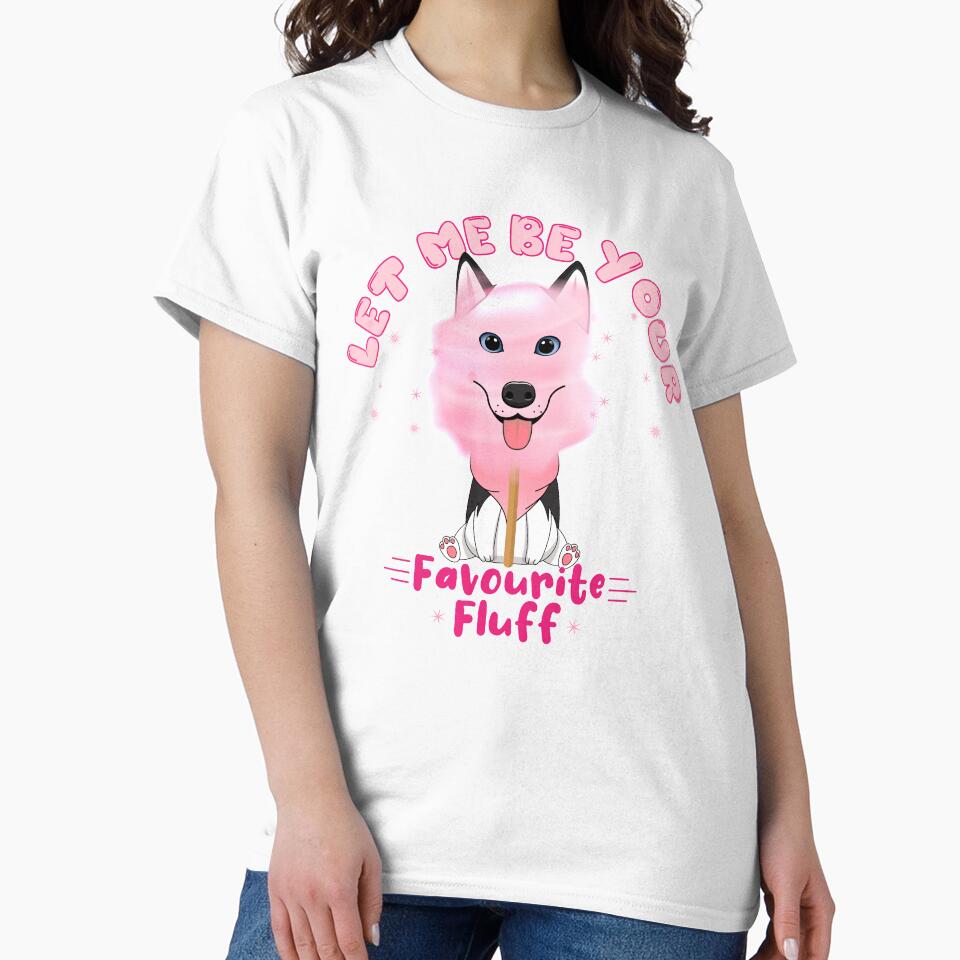 Cute Sweet Husky Puppy Pink Watercolor Cotton Candy by PinkPandaDesign