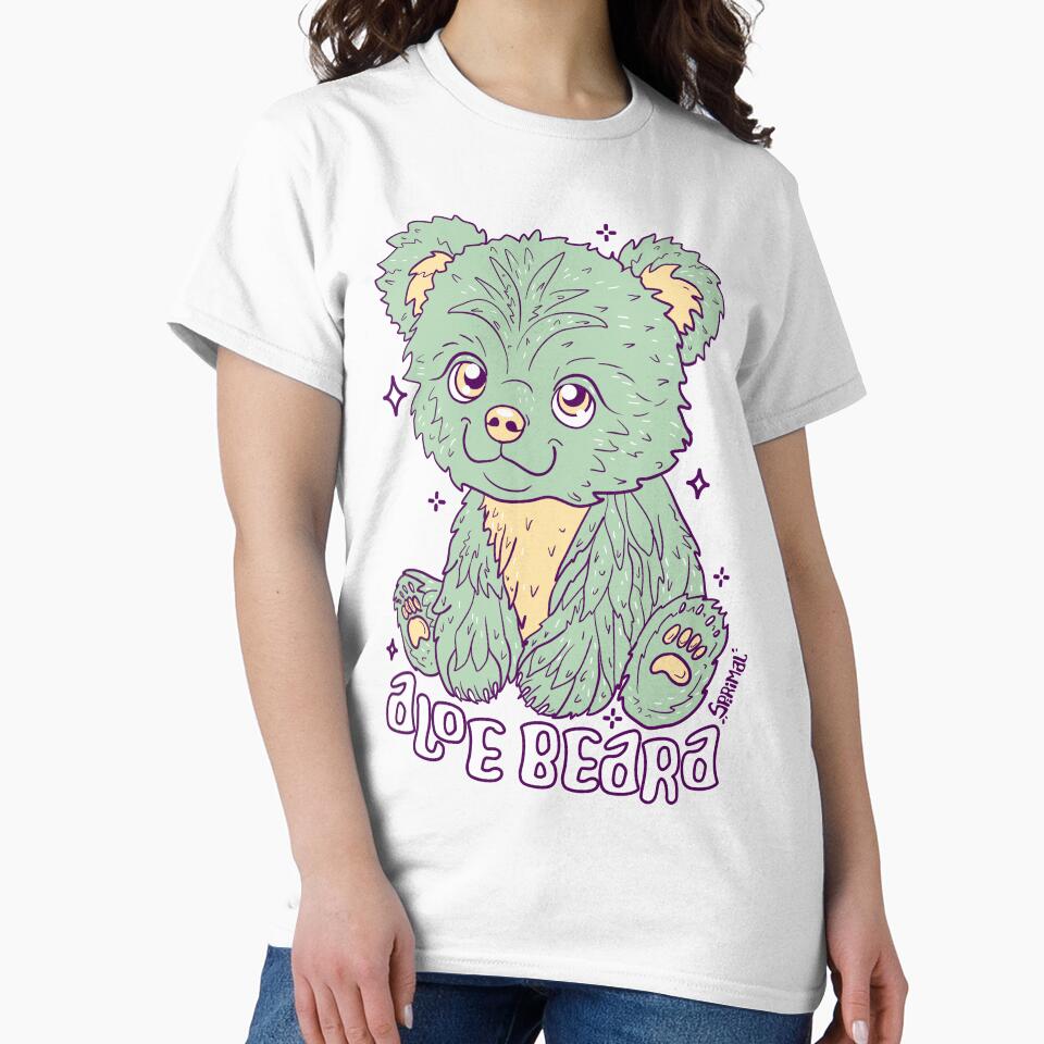 Aloe Beara - Whimsical Aloe Vera Bear Illustration by SPIRIMAL