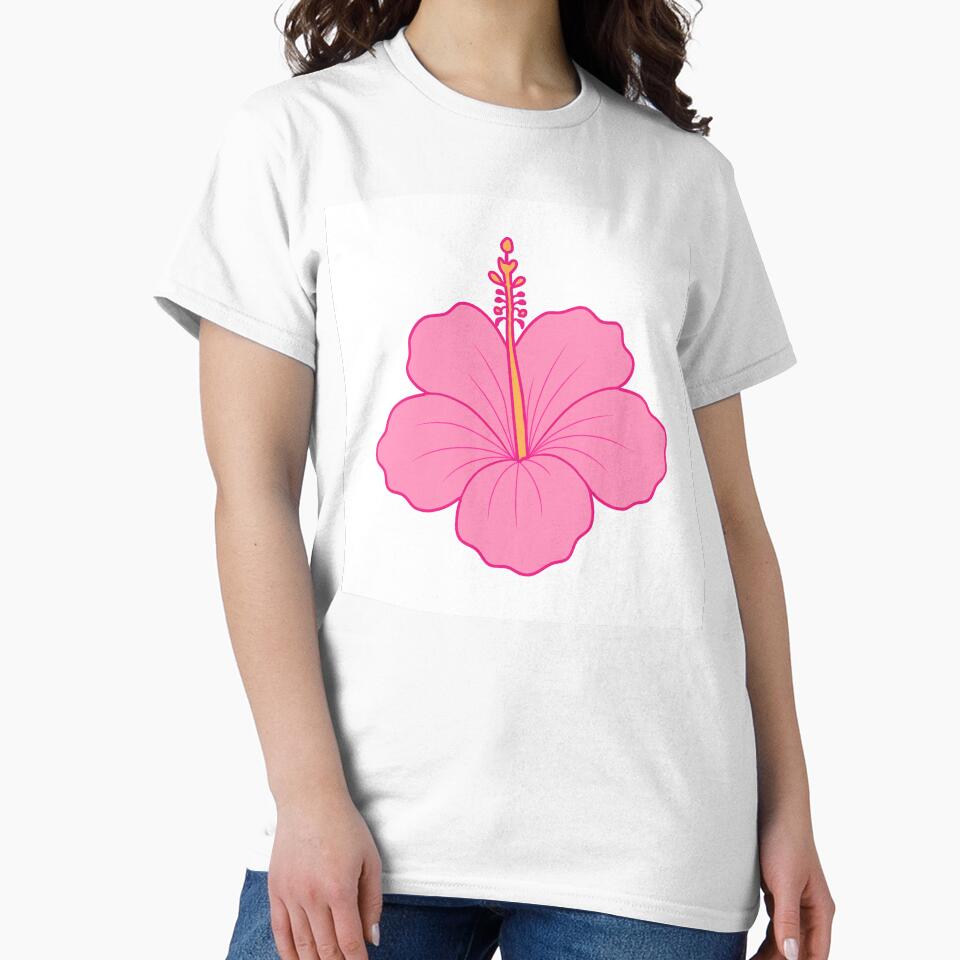 bright pink hibiscus flower aesthetic sticker by Graylay1589