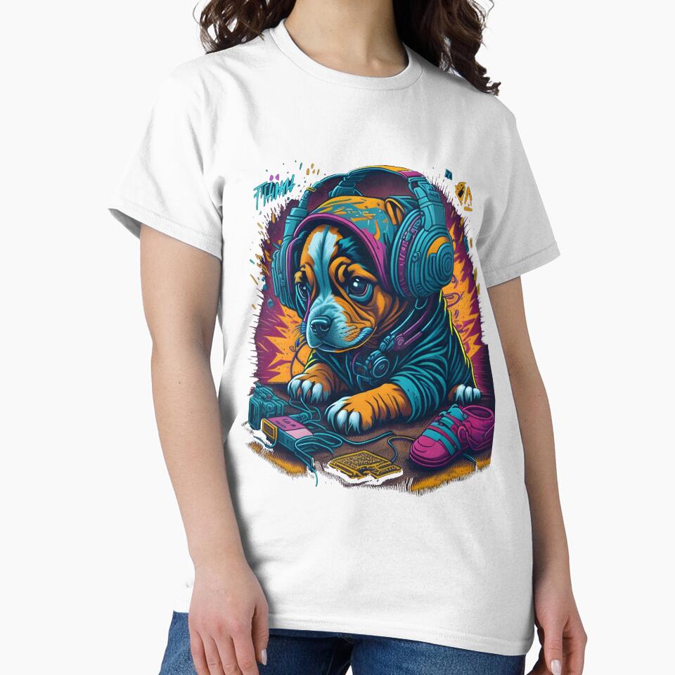 Cute puppy playing-design by Mikevirtualshop