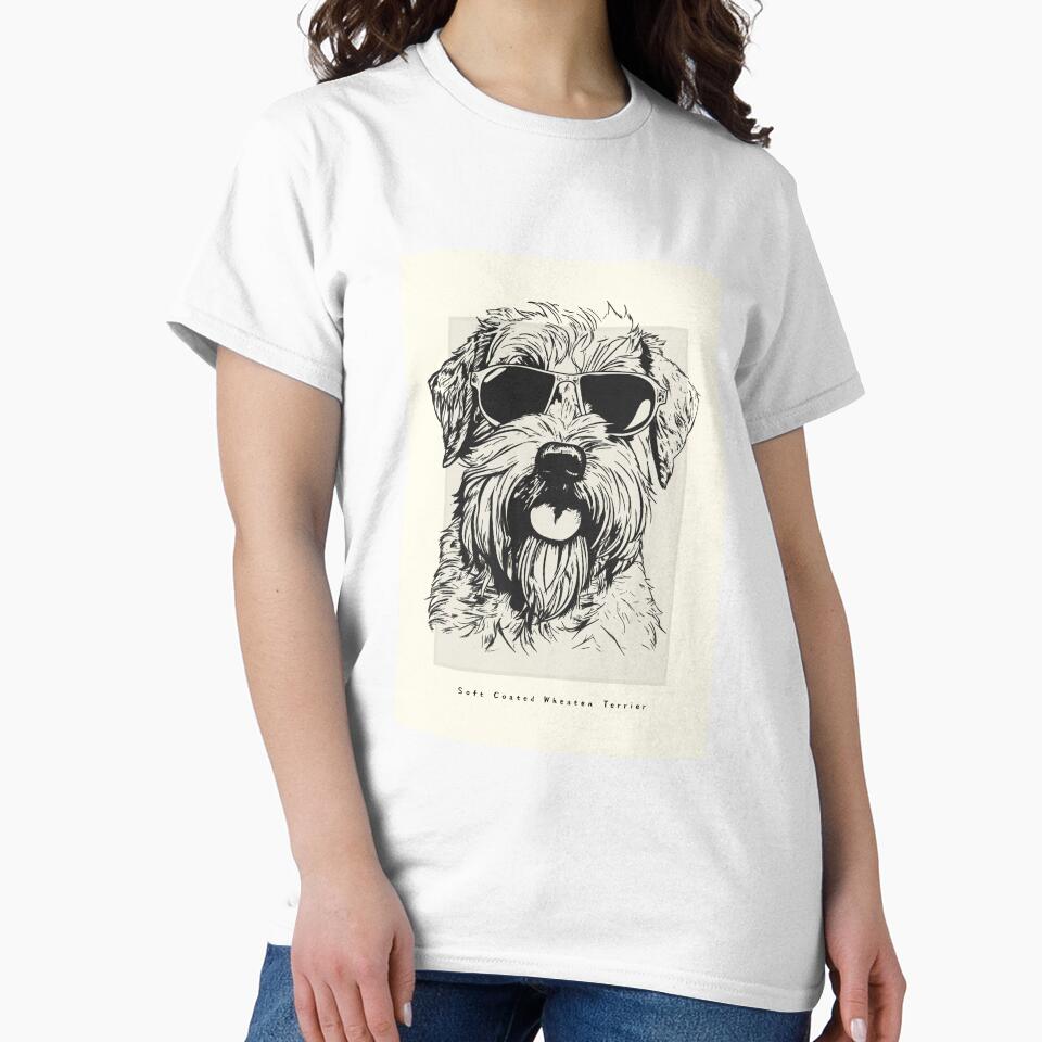 Soft Coated Wheaten Terrier Digital Sketch Drawing Illustration by rafaeltto