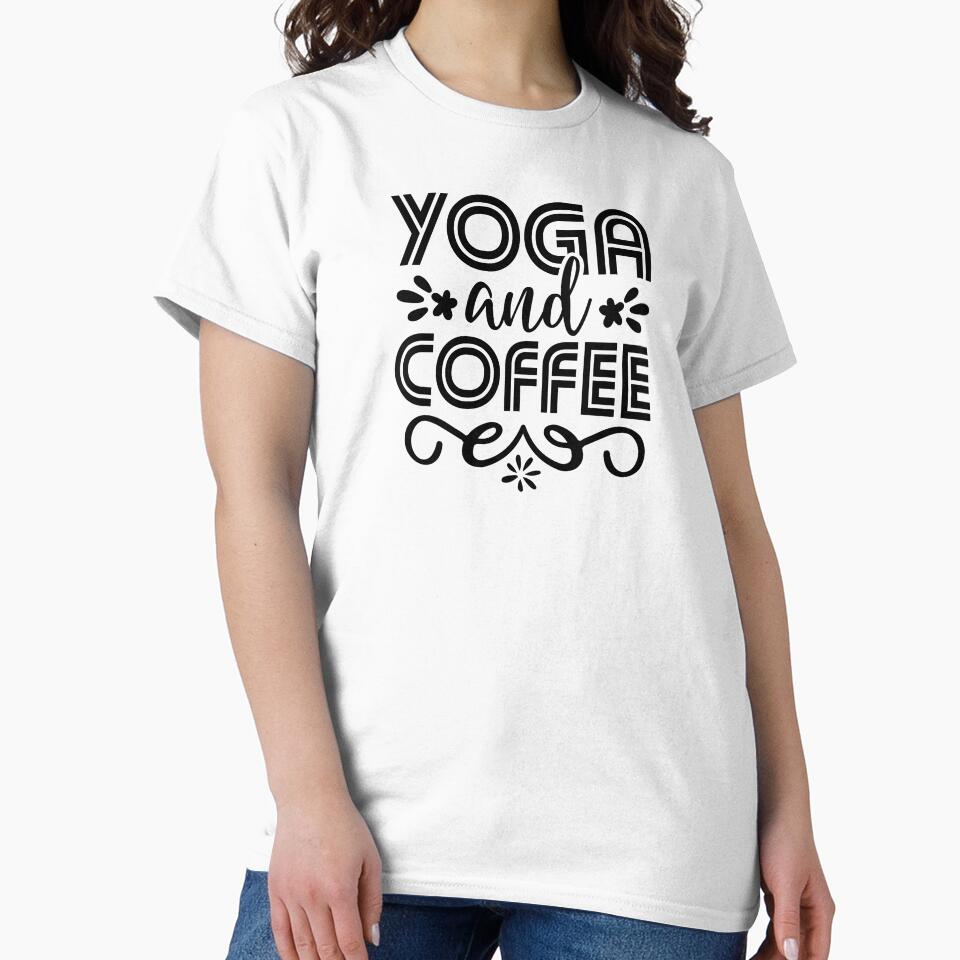 Yoga Quote Yoga and Coffee Motivational Saying by SoccaTamam