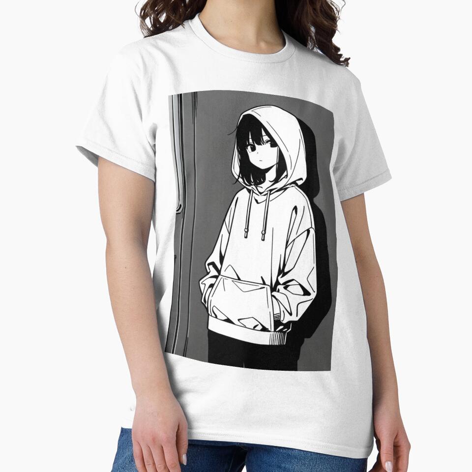 Fashion - Man in Black Hoodie Hood Up Streetwear Anime by AnimeShin