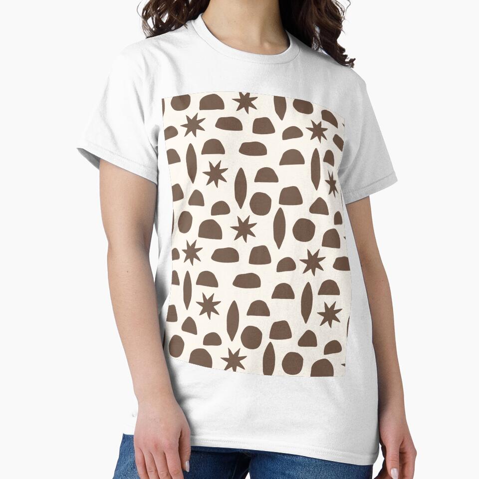 EARTHY BOHO HENRI MATISSE BROWN ON CREAM by blomastudios
