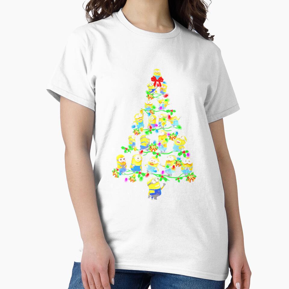 Minions Christmas Trees And Light Color Xmas Movie Gift Graphic, Unisex, I Love This, Good Idea by Jake Sanders