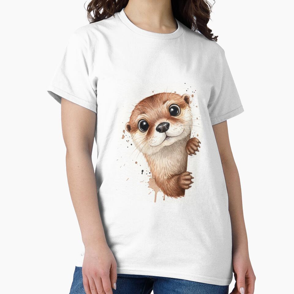 Otter meme funny cute kawaii pet animal watercolor by CheeseBlueprint