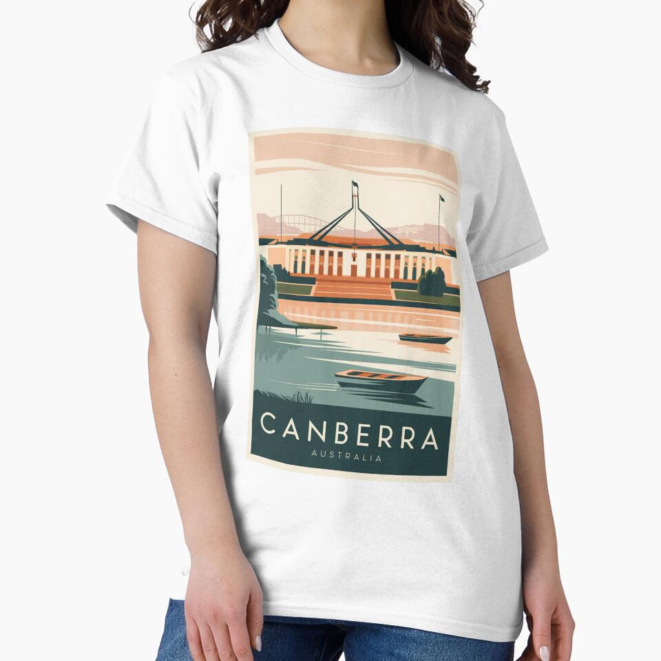 Canberra Vintage Travel Poster by TravelerRat