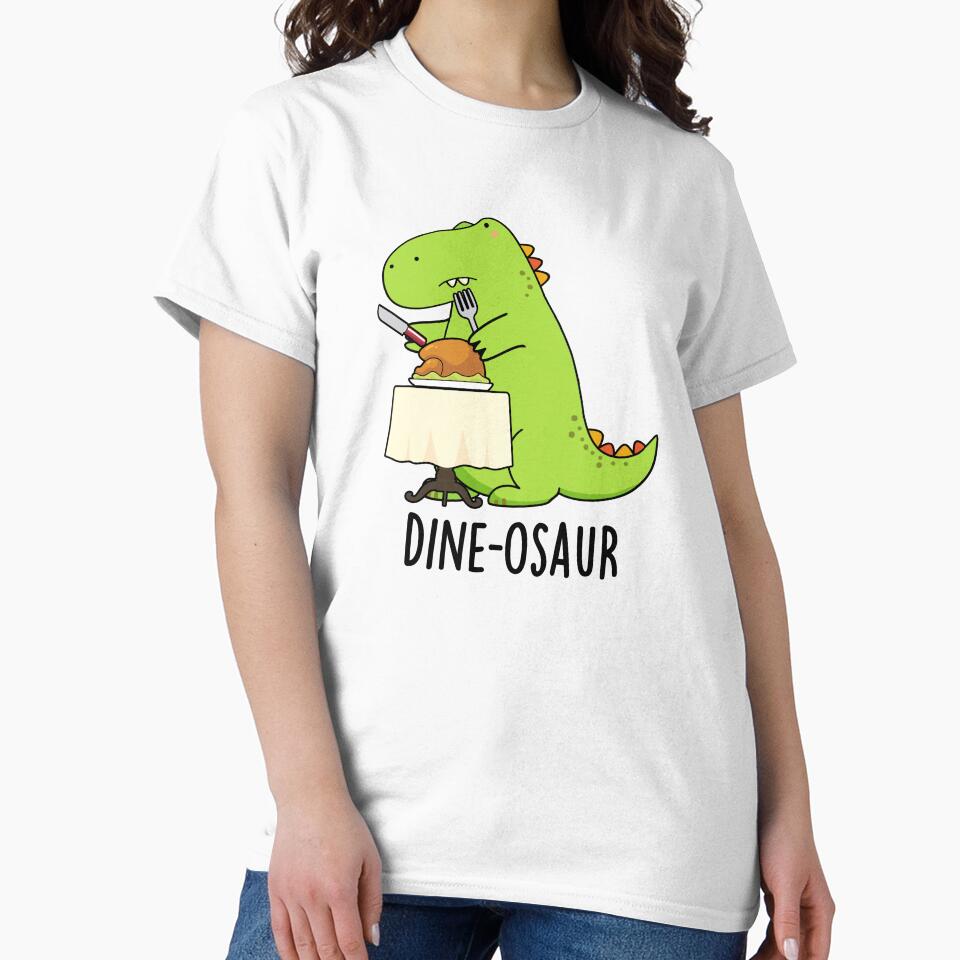 Dine-osaur Funny Dinosaur Pun by punnybone