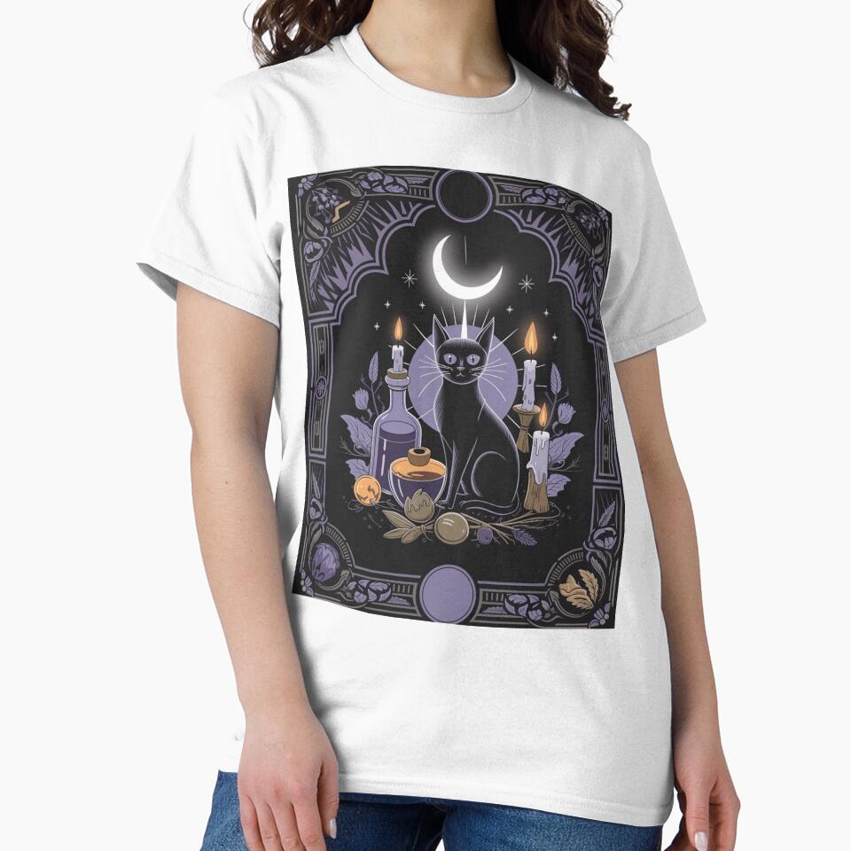 Celestial Cat Ritual Under Crescent Moon by Vectraxos