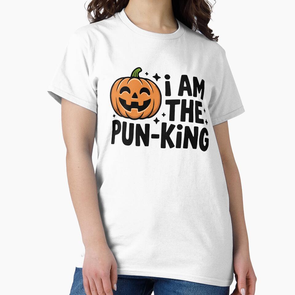 I Am The Pun-King! Cute Pumpkin Pun by PMCreative