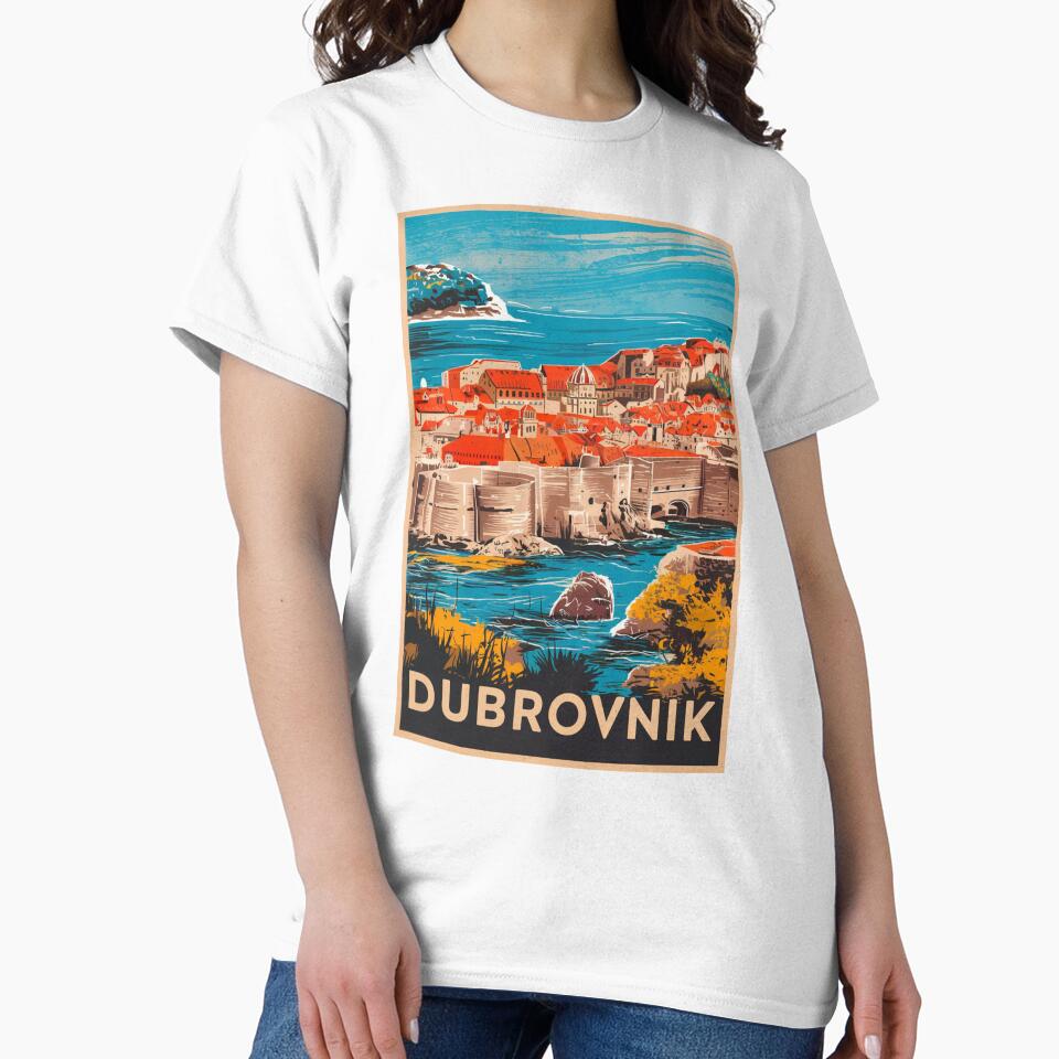Dubrovnik Vintage Travel Poster by TravelerRat