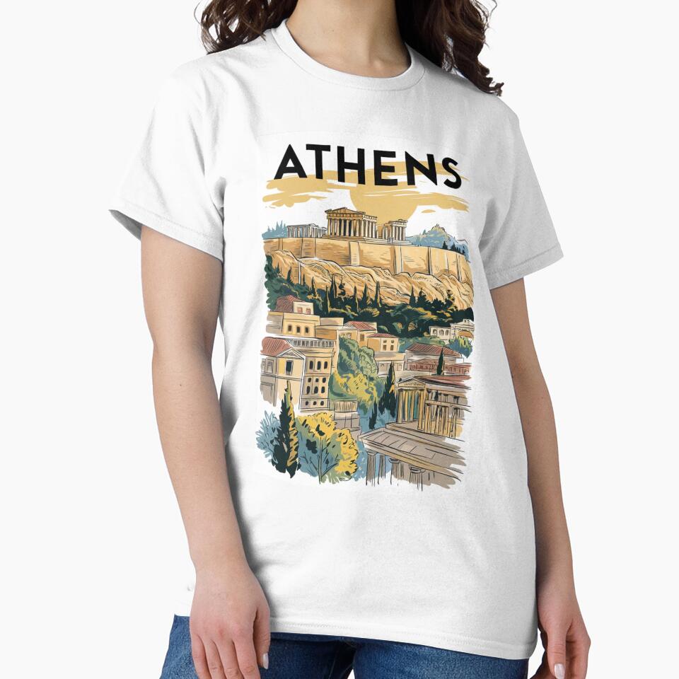 Athens Vintage Travel Poster by TravelerRat