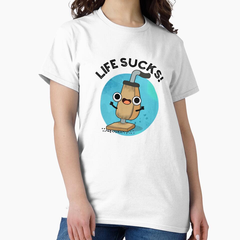 Life Sucks Funny Vacuum Cleaner Pun by punnybone