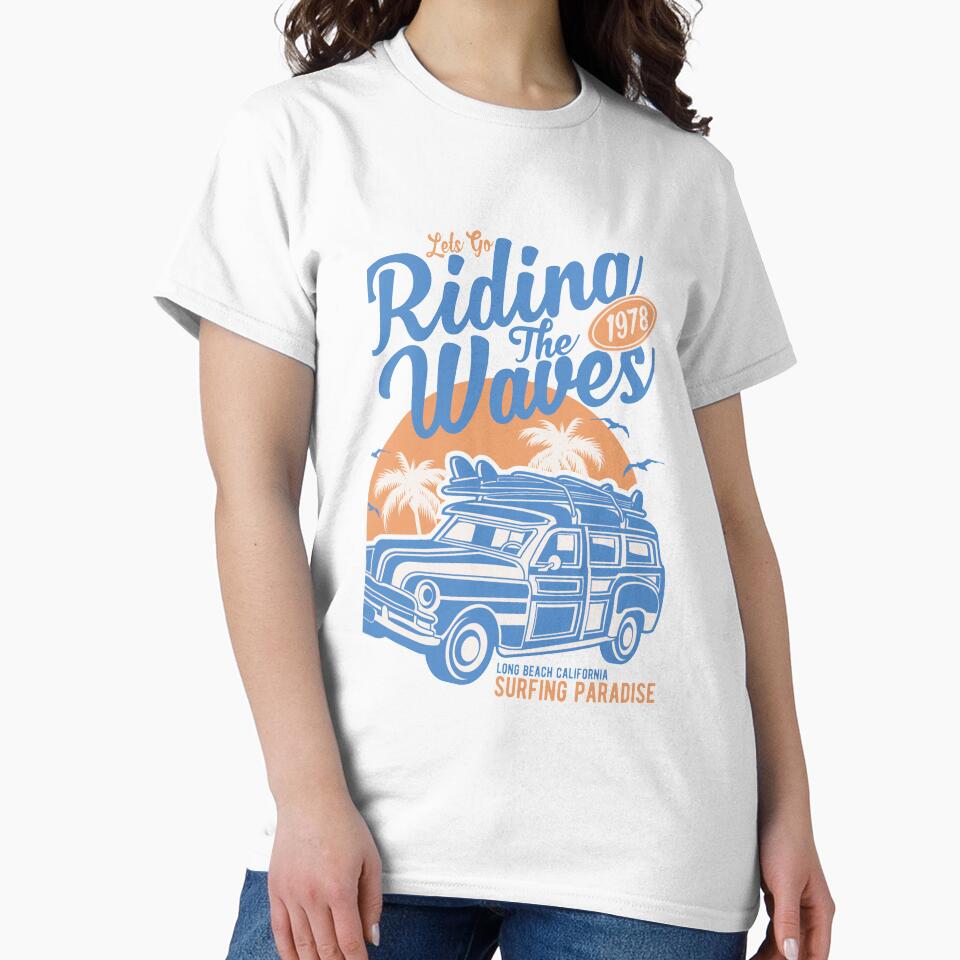 Riding the waves, surfing paradise - Awesome surfing lover Gift by Teenation9