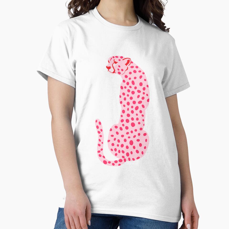 red and pink cheetah/leopard by lizziesumner