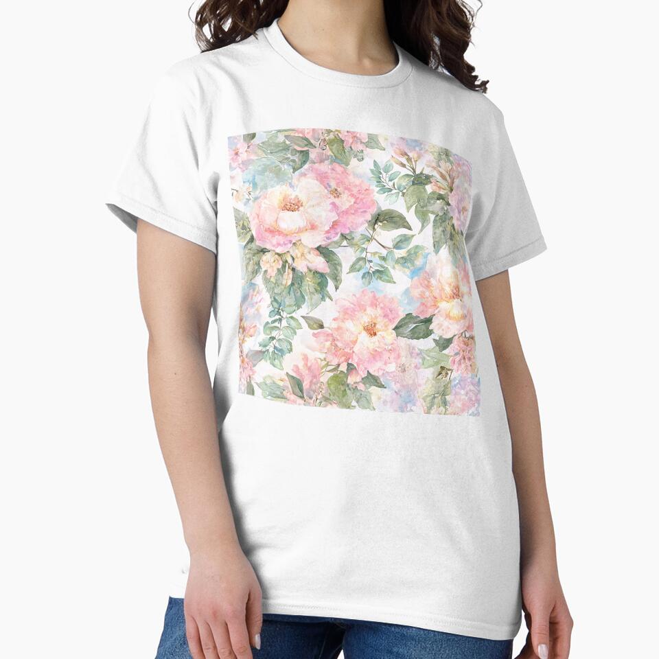 Soft Watercolor Vinatge Floral Pattern by SeamPix