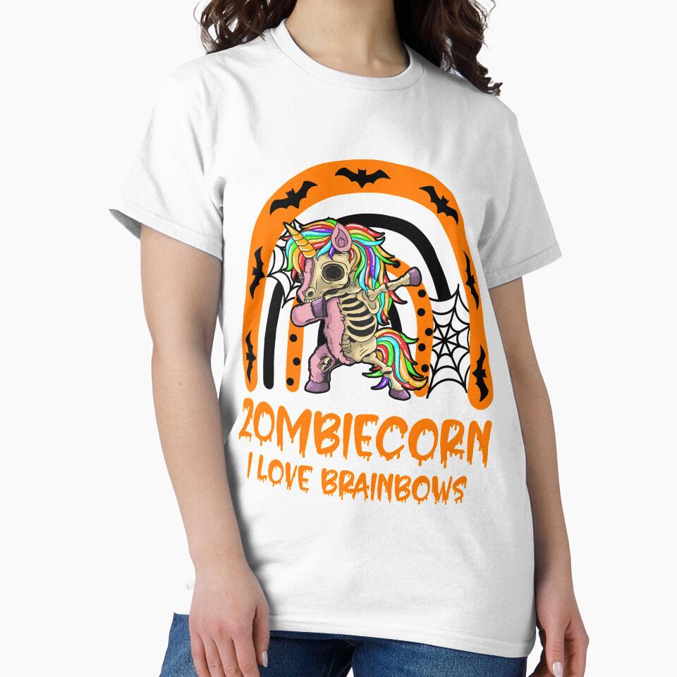 Zombie Unicorn I Love Brainbows Punk Gothic Goth Halloween R SK by andregiftshopzz