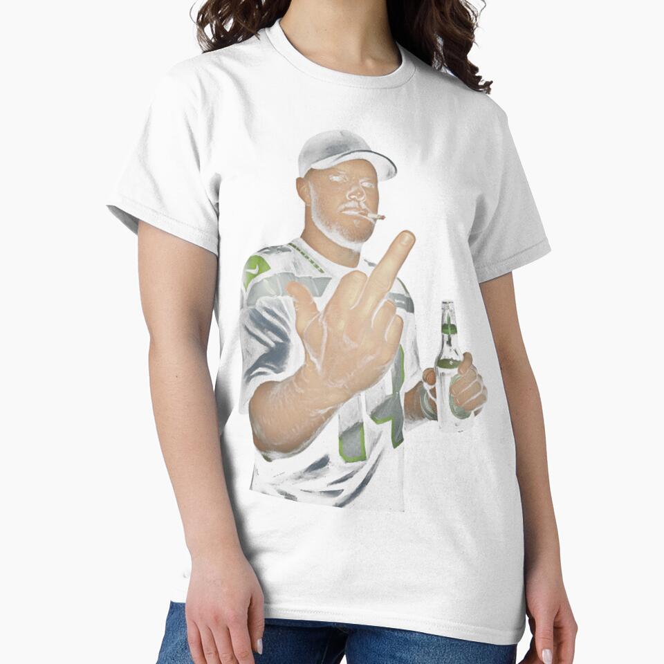 Meme Sam darnold Middle Finge bLACK 90s White by J-Mindful