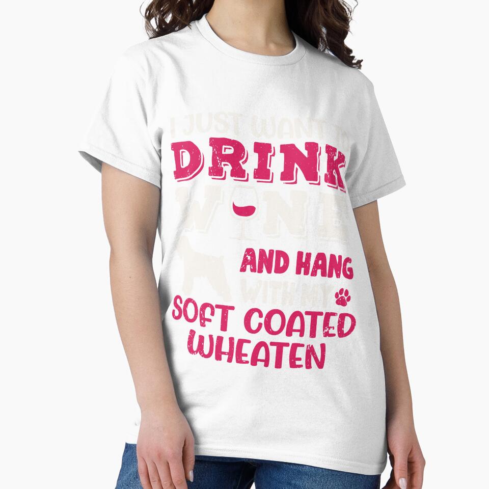 Soft Coated Wheaten Dog Dad Mom And Drink Wine by rafaeltto