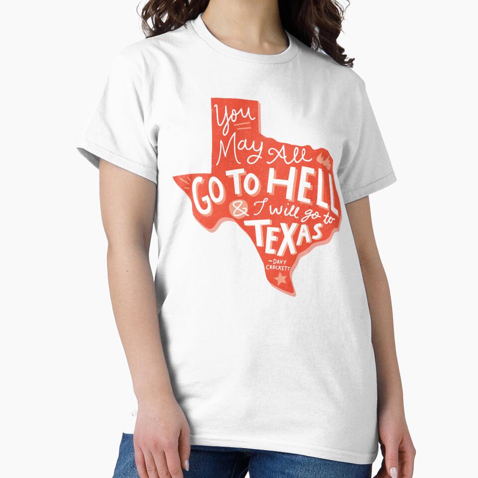 Texas State Davy Crockett Hand Lettered Quote by CourtneyMayo