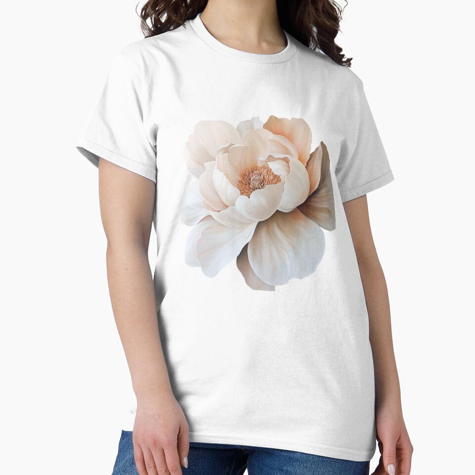 Abstract Floral Print Cloud White Blush by BestVarieties