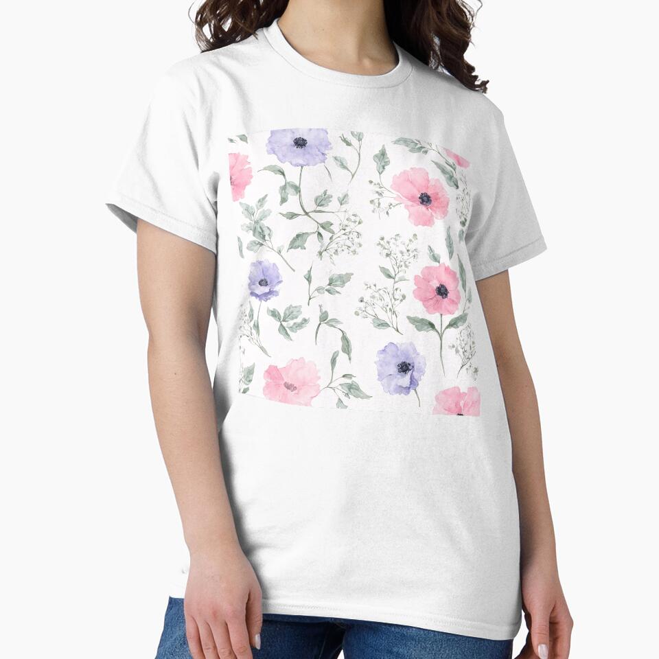 Minimalist Soft Watercolor Floral Pattern by SeamPix