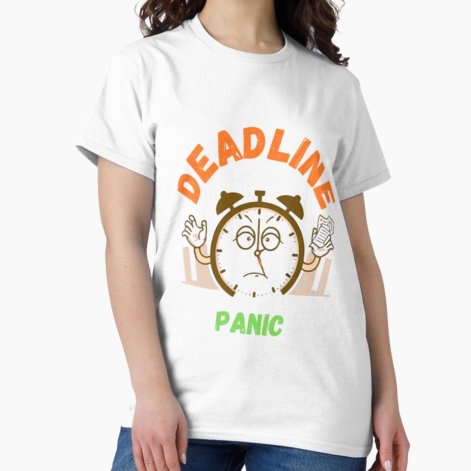 Deadline Panic – Funny Office Humor Shirt by GigaFactory