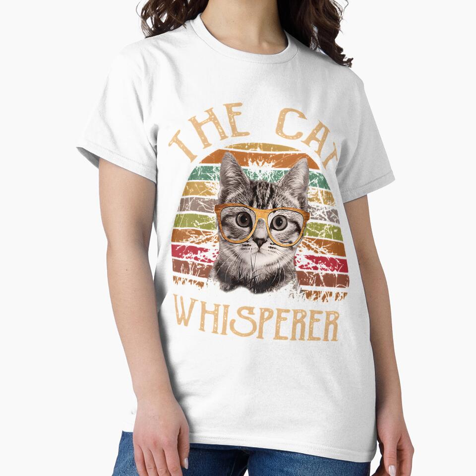 The Cat Whisperer Retro Vintage Sunset Fitted by alscbcfnzbz47
