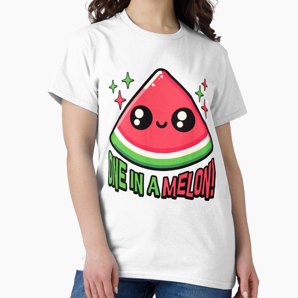 One In A Melon! Cute Watermelon Pun by PMCreative