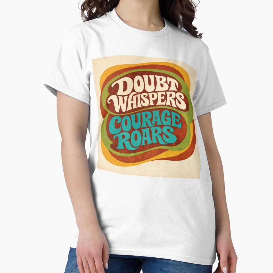 Doubt vs Courage – Retro Motivation by ForeverPrintsOK