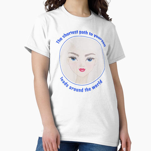 "The shortest path to yourself" cute travel design by CoolCleverCute by CoolCleverCute