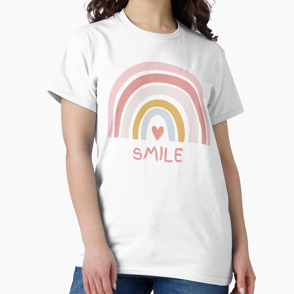 Boho Rainbow Smile Positive Vibes Design by KelliesCorner