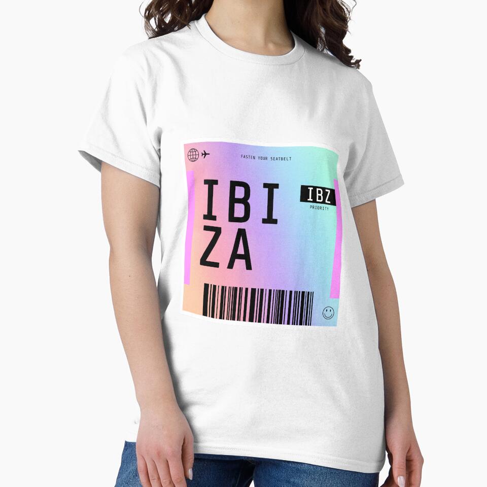 Ibiza Boarding Pass IBZ Rainbow Gradient by lukassfr