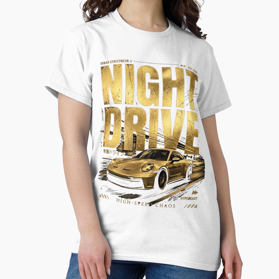 Night Drive Gold Streetwear by OKstreetwear