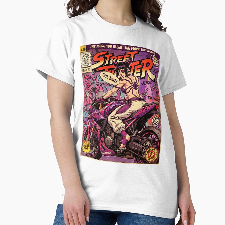 Street Fighter Juri Retro Vintage Comic Cover Art by Back2Collage