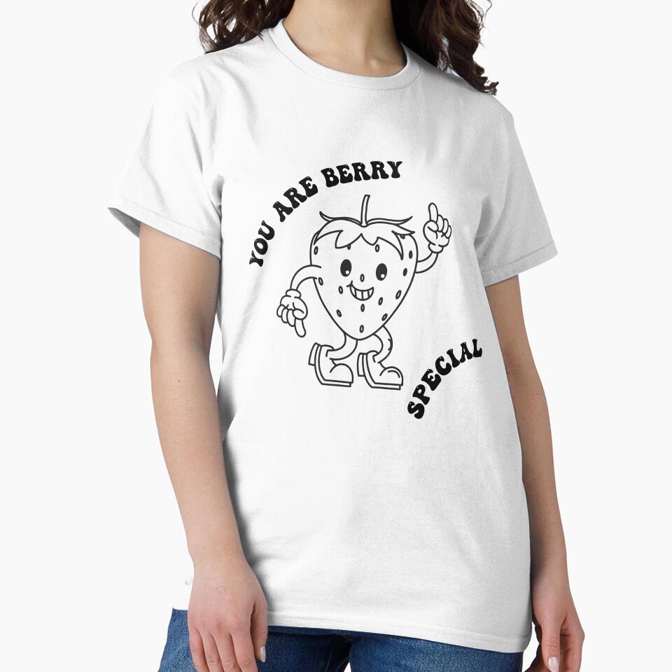 You Are Berry Special – Cute Strawberry Pun Cartoon | Kawaii Fruit Illustration | Sweet Positive Gift by Pao's Mind
