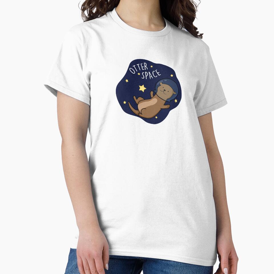 Otter Space Funny Astronaut Funny Animal Pun by punnybone