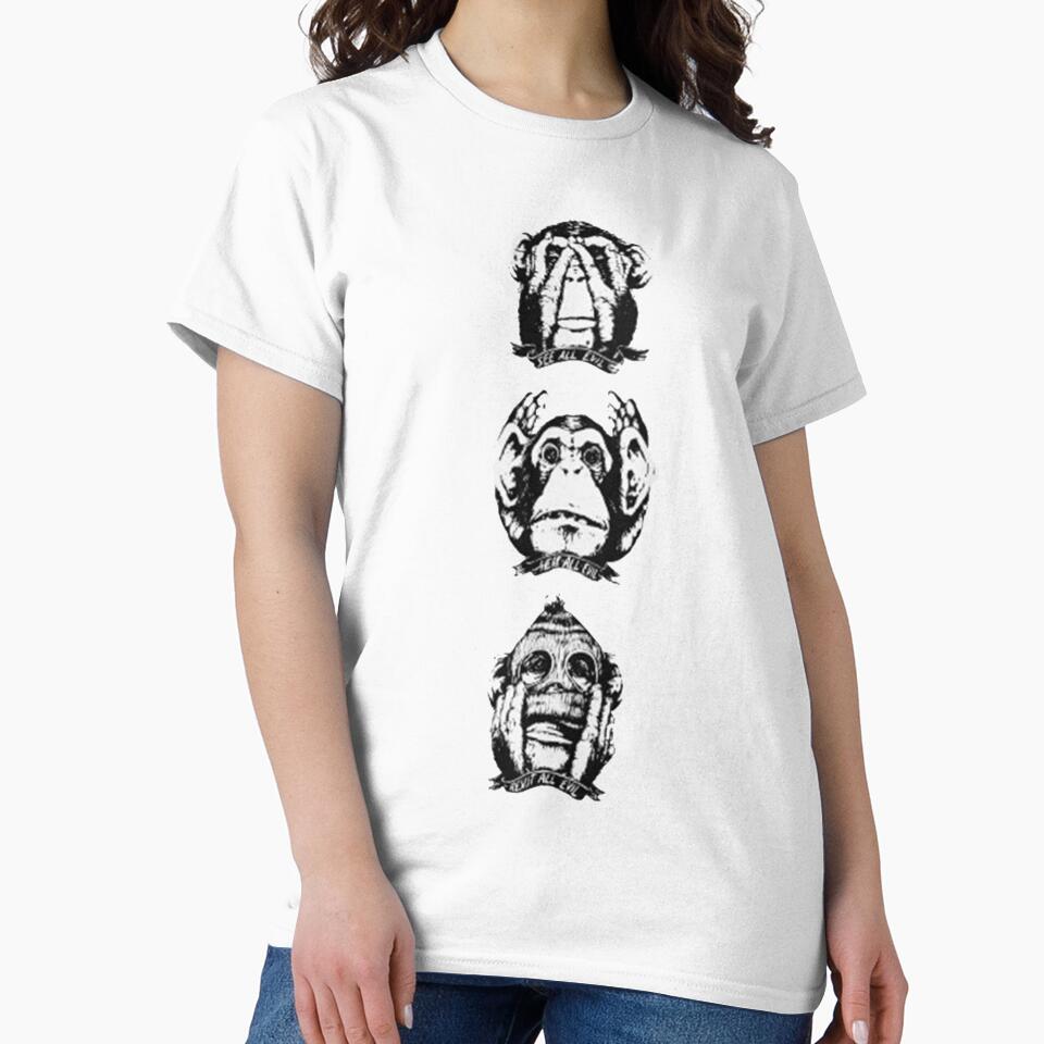 Three Wise Monkeys meme, Three Wise Monkeys stickers, Three Wise Monkeys shirt For Mom Dad Kids by yota habi