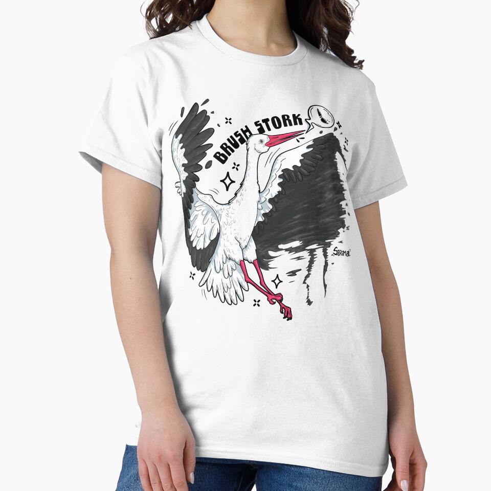 Brush stork brush stroke pun by SPIRIMAL