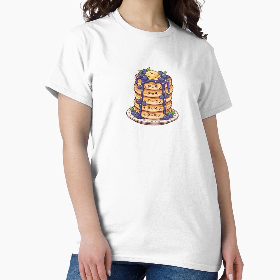 Blueberry Pancake Breakfast Stack Kawaii by redsharkuk