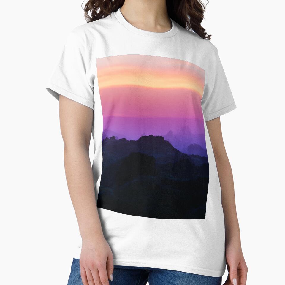 Pink Sunset Mountain Sky by newburyboutique