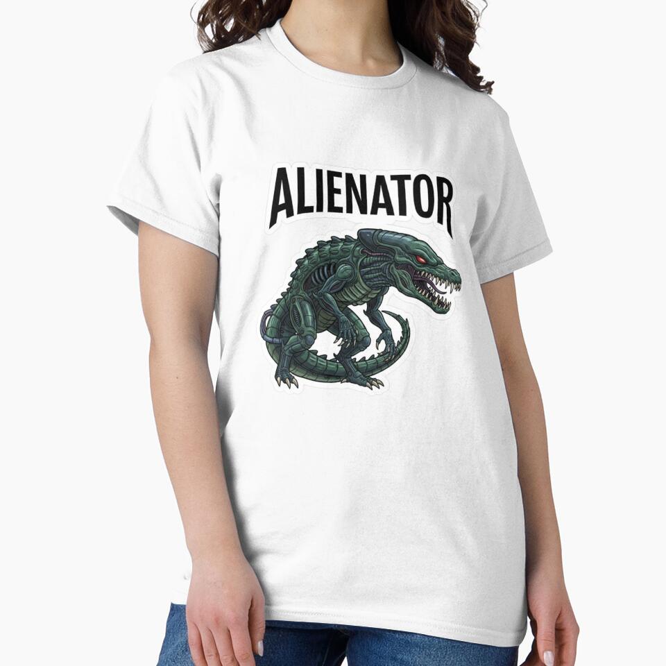 Alienator – Sci-Fi Alligator Movie Parody Sticker by Imaginarium of Chaos falcon88