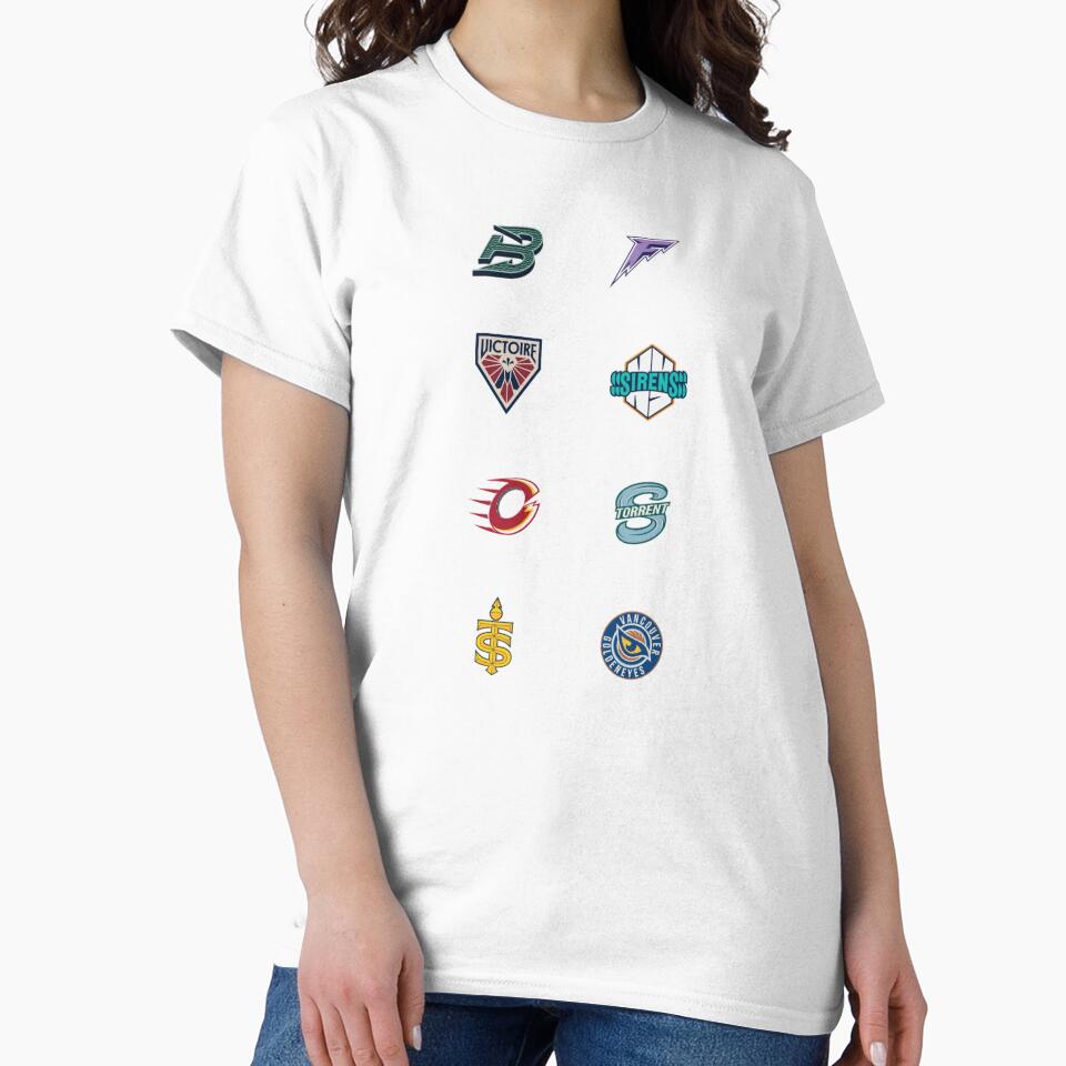 PWHL teams horizontal by PurpleReignPodcast