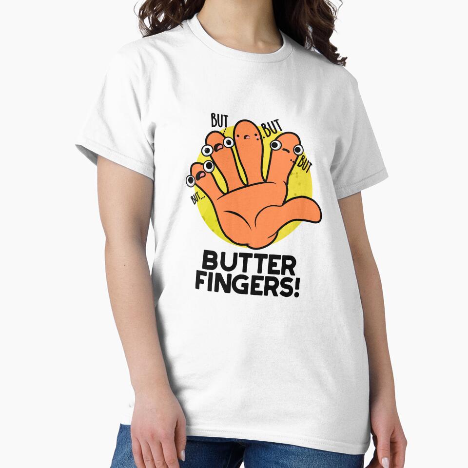 Butter Fingers Cute Anatomy Pun by punnybone