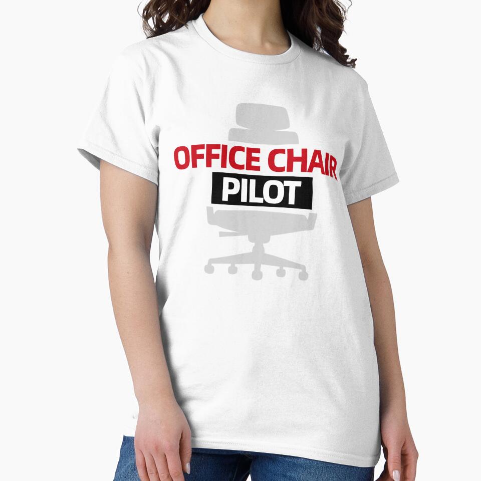 Office Chair Pilot Retro Tech Meme by Retr0Tshirts