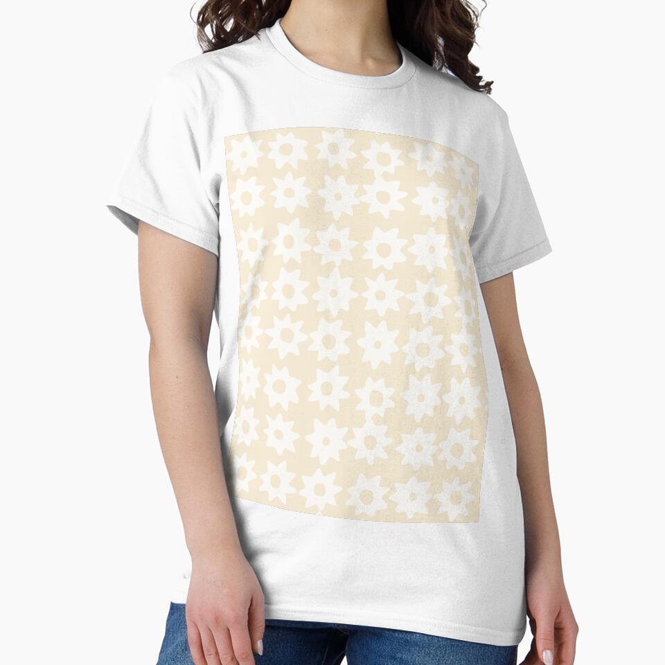 BOHO STAR PATTERN NEUTRAL LIGHT BEIGE by blomastudios