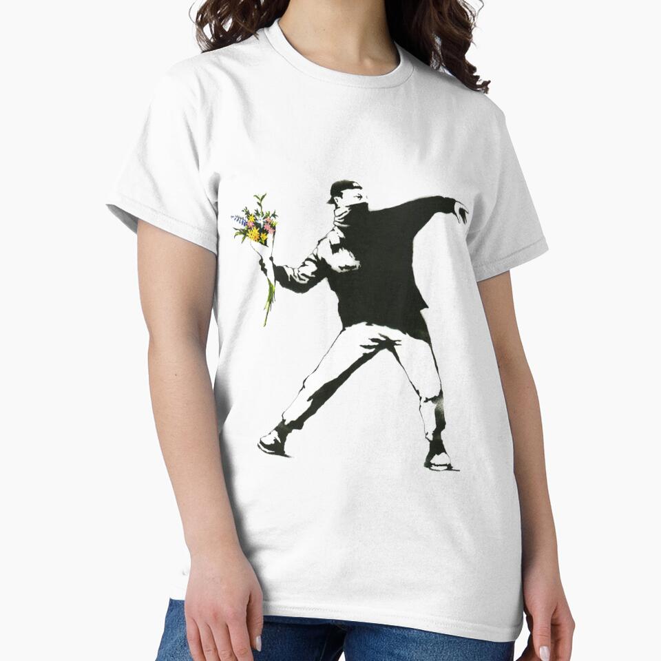 Banksy Flower Chucker Thrower Rage art by Excellionas