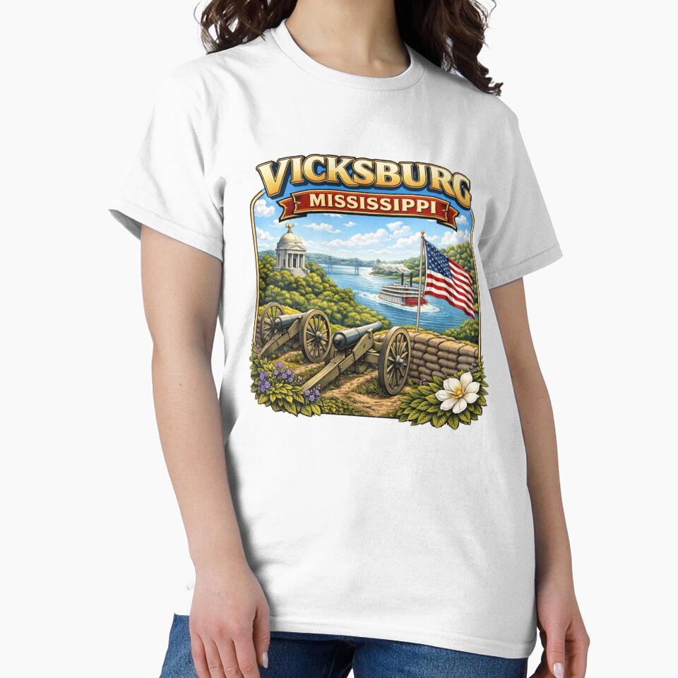 Vicksburg, Mississippi River Town by Myra365Art