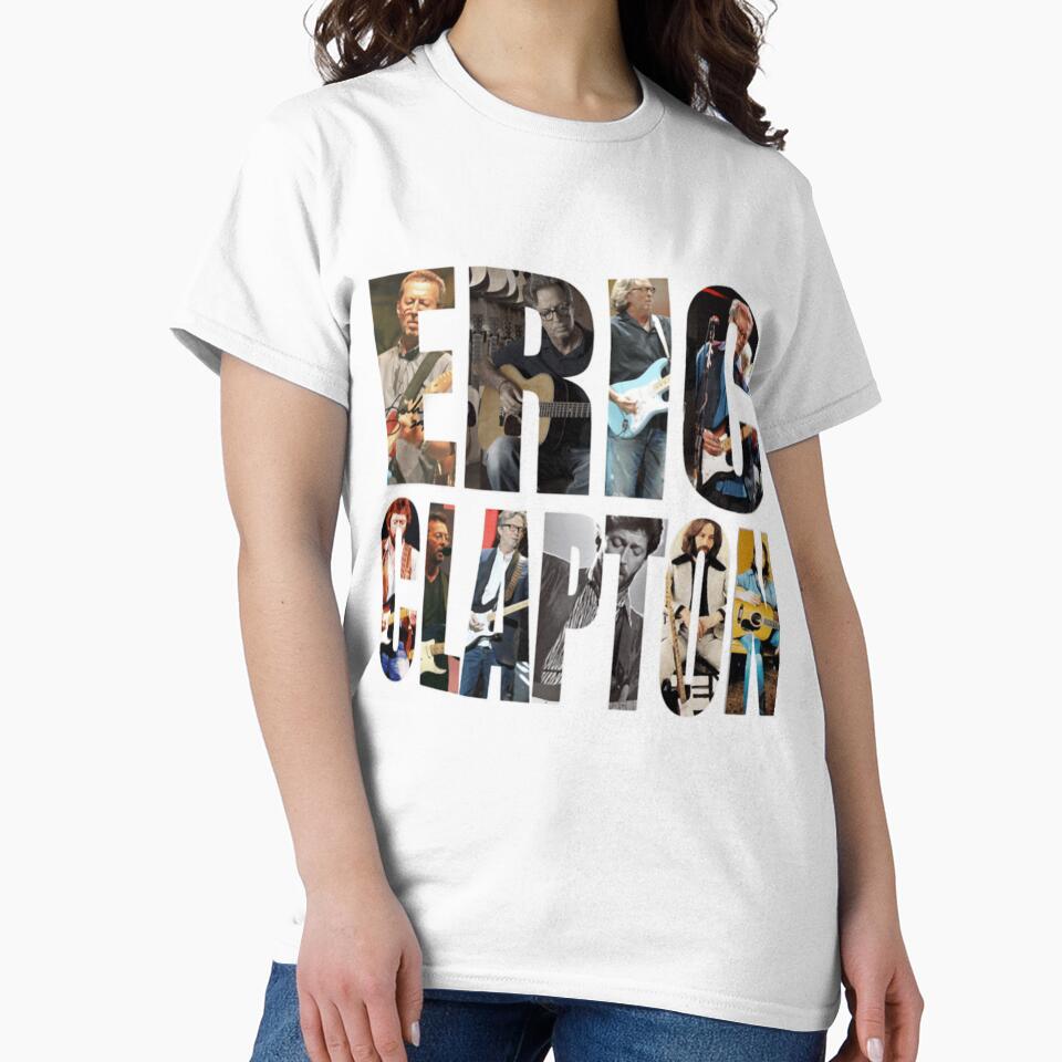 For Men Women Eric Clapton Oversized Retro Guitar Collage Poster by duffkebattclum