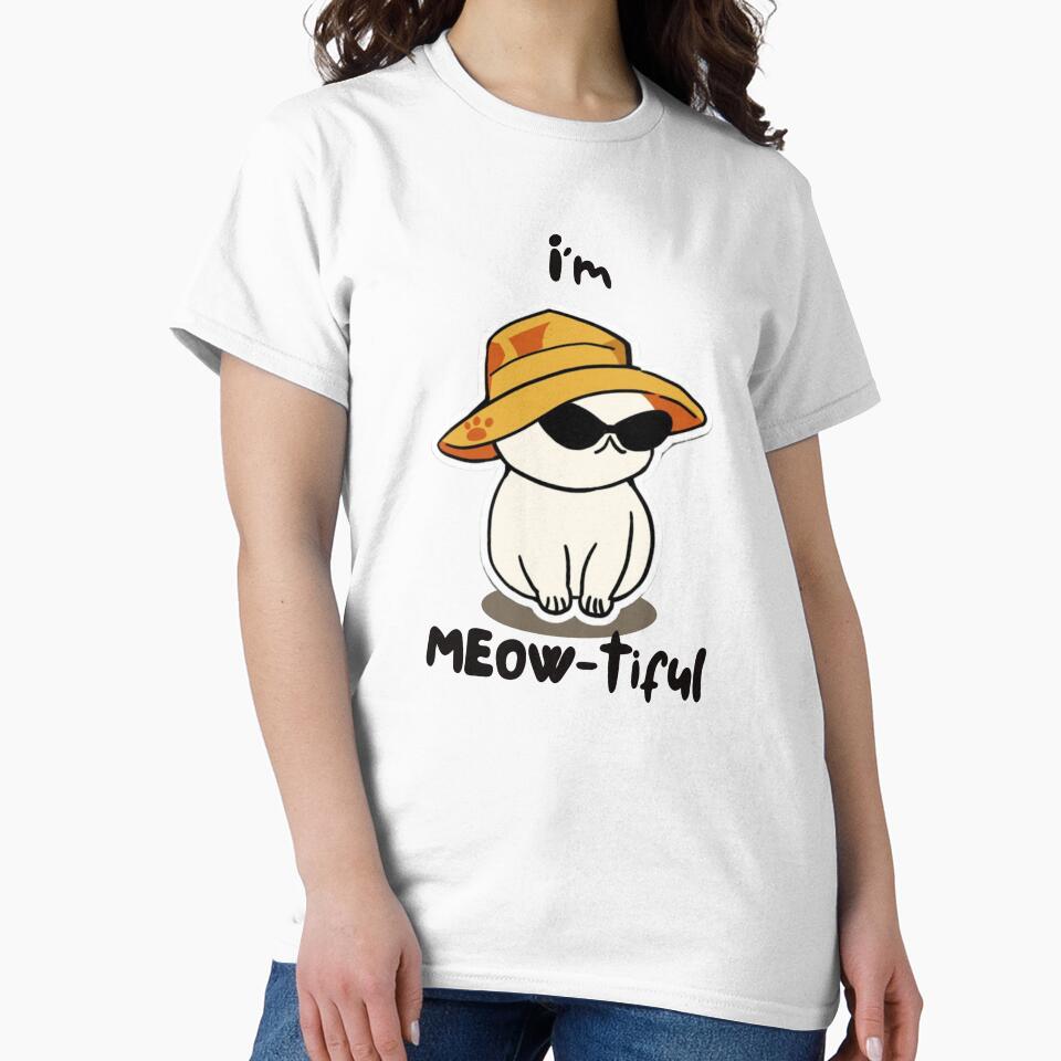 Animal Pun Cat MEOW-tiful by bububabuinc